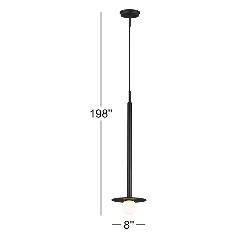 Nodes 1 - Light Pendant, 30" H x 8" W x 8" D, Midnight Black