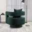 Fauteuil pivotant d'appoint, fauteuil moderne en bouclette verte pour salon-1174425256