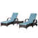 Shemsie Outdoor Metal Chaise Lounge with Table , Cushion Included