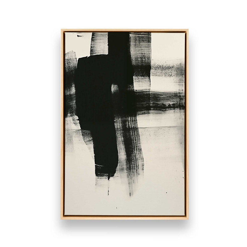 Impression sur toile gris anthracite Whisper III, H 18,75 po x l 12,75 po x P 1,75 po, Cadre américain en érable flottant
