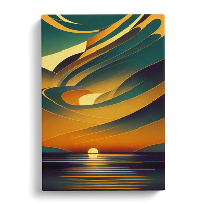 Finlaw Sunset Digital Art - Wrapped Canvas