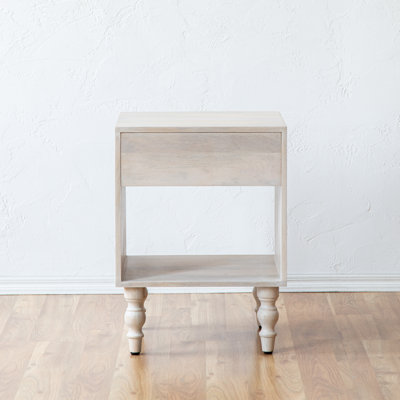 Orleans 45.75cm W Solid Wood Bedside Table