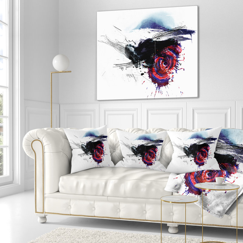  Coussin abstrait, 16 po x 1 po, Coussin décoratif