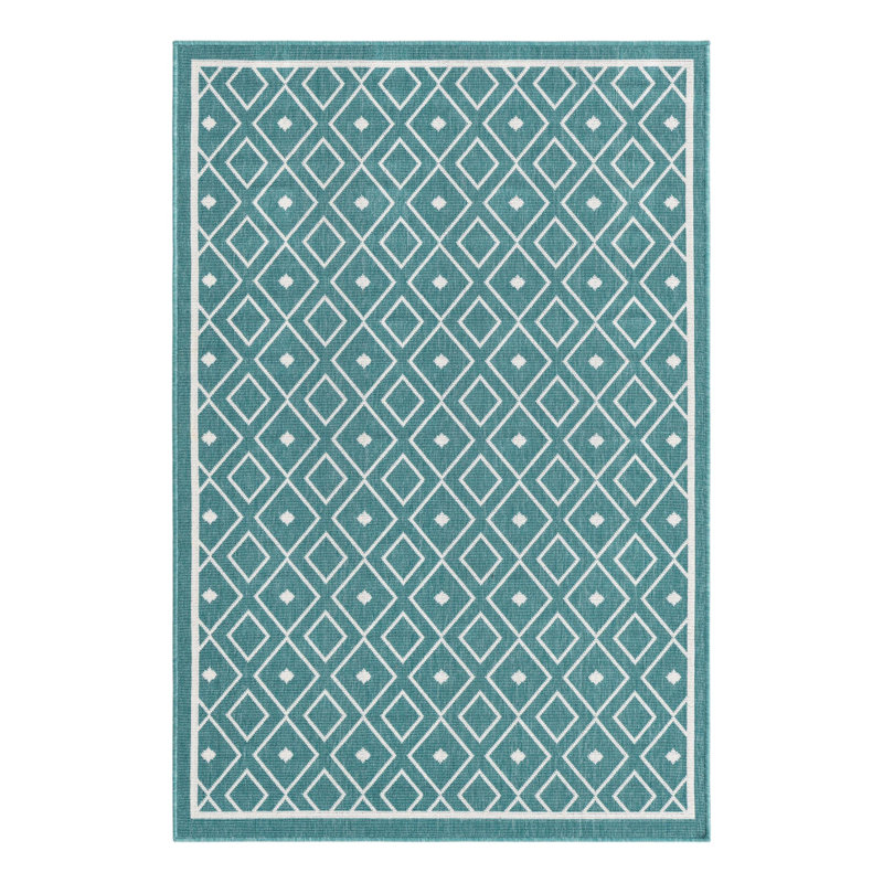Geometric Indoor / Outdoor Rug, Rectangle 4' x 6'