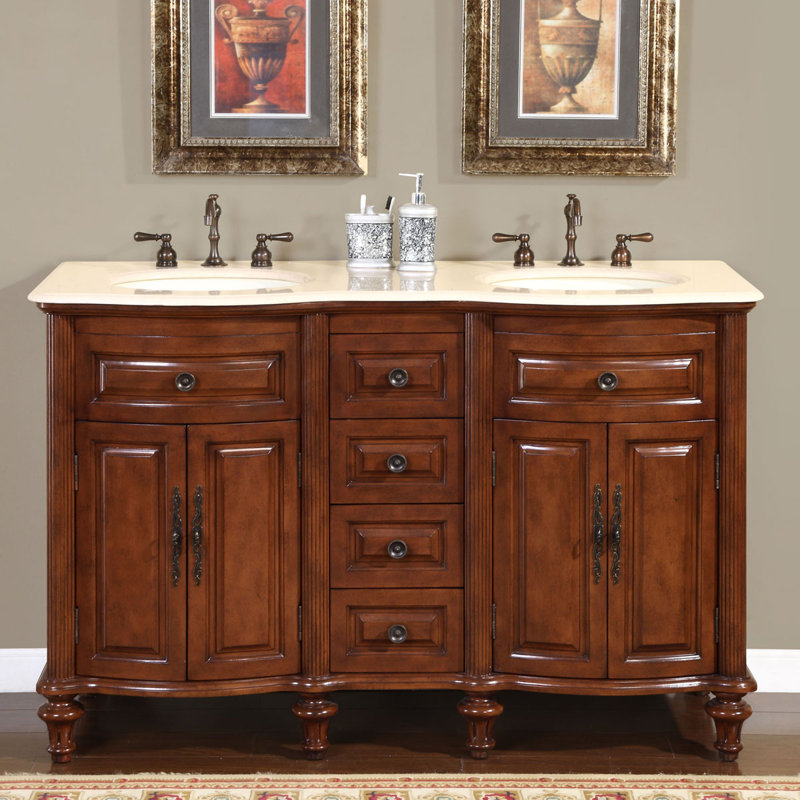 Ensemble de meuble-lavabo double 55 po Pina