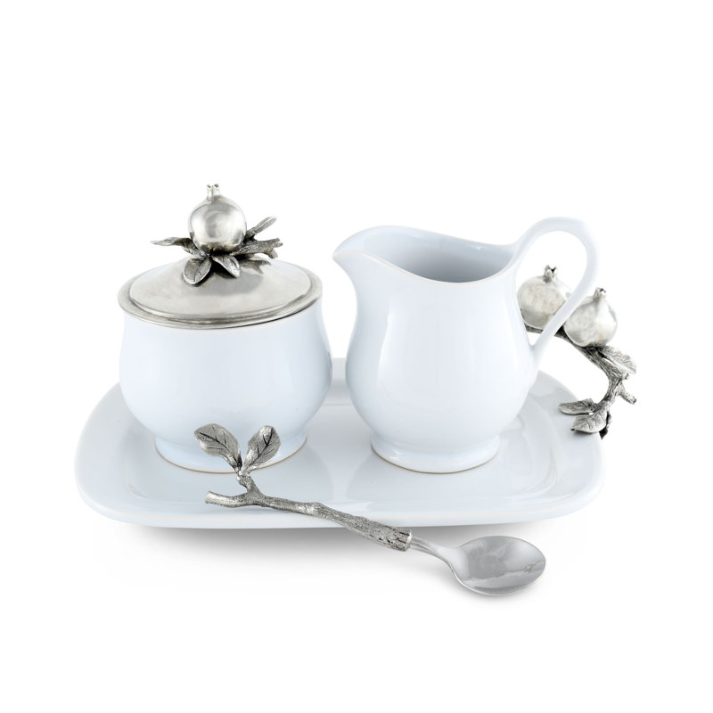 Harvest Stoneware Sugar And Creamer Set