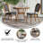 Rylan Round Indoor/Outdoor Commercial Bistro Set with Table and Two Chairs