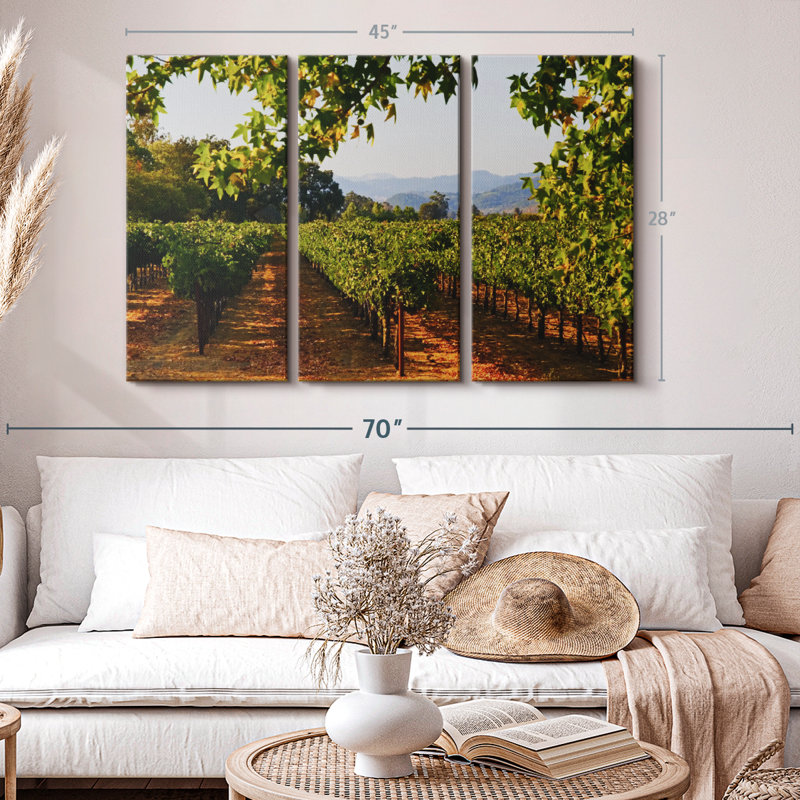 " Napa Vineyard Sunset ", 28" H x 45" W x 1.25" D