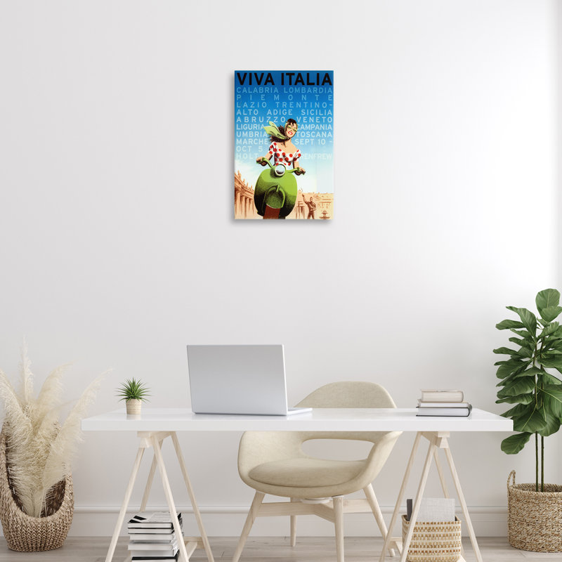 Publicité rétro sur toile, par Marcus Jules, H 24 po x l 16 po