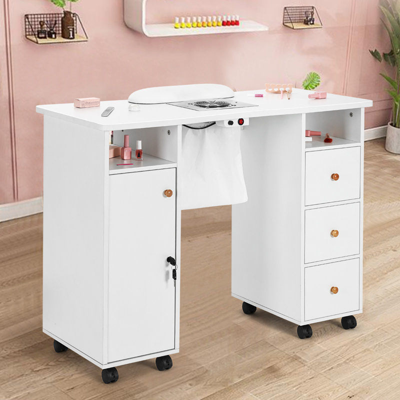 Bureau à manucure Hokku Designs, Blanc