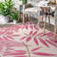 Tapis rose intérieur / extérieur Leaf-1878009090