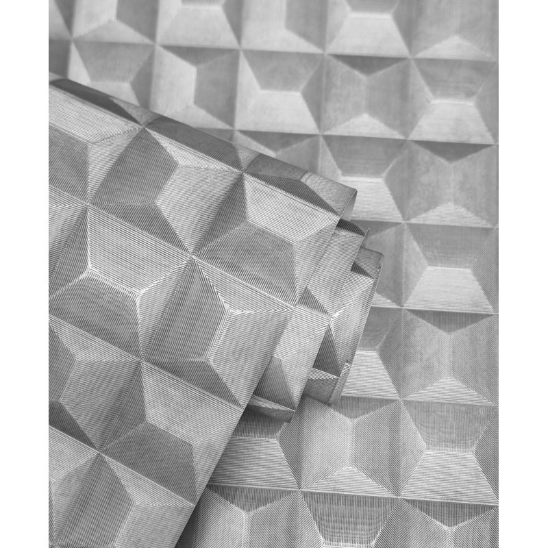 Romero 10m x 53cm Wallpaper Roll, Grey