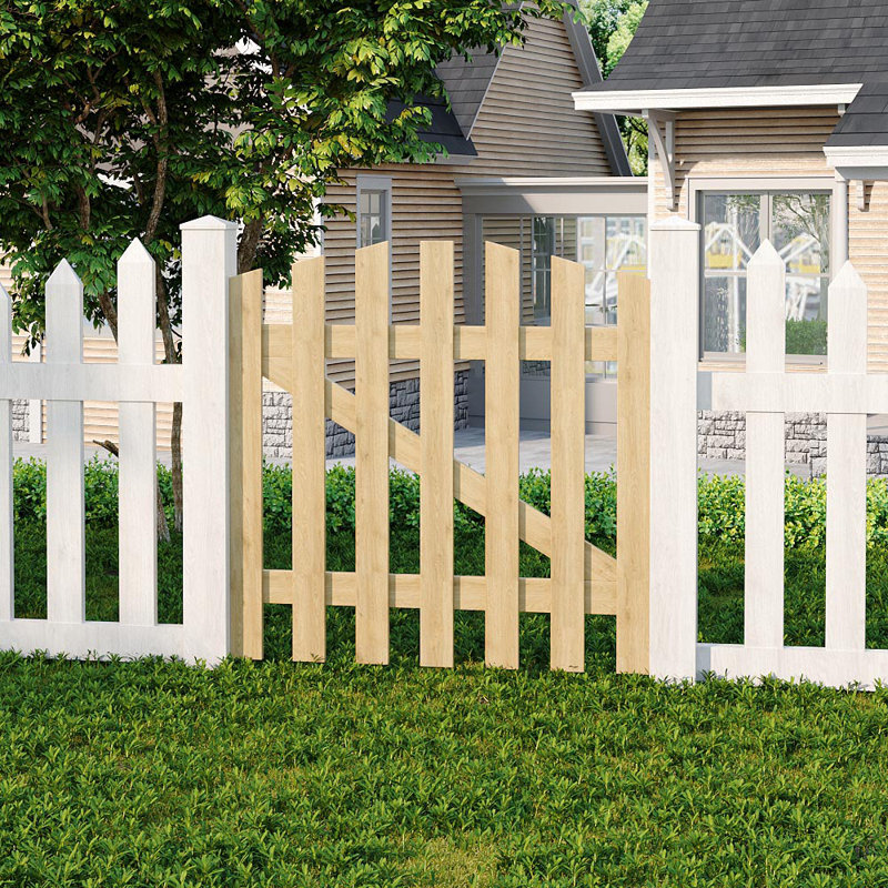 Wood Gate, 90cm H x 90cm W x 3cm D, Brown