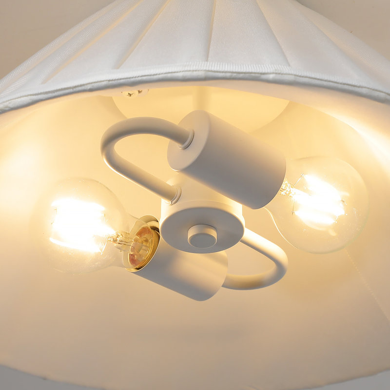 Plafonnier encastré en tissu 2 lumières