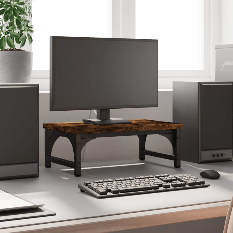 Millers Monitor Stand, Smoked Oak, 14cm H x 15.6cm W x 23cm D