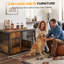 Mobilier de caisse en bois pour chien, grand chenil avec plateau de rangement, cage intérieure pour animal