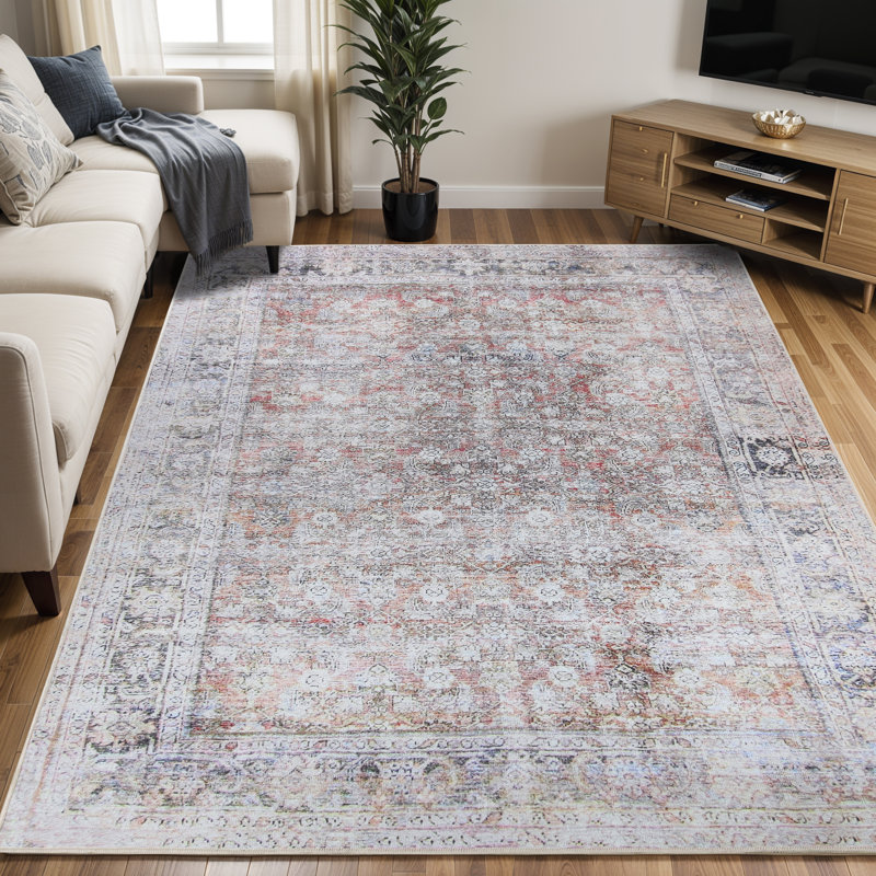 Tapis d'intérieur à motif géométrique Elodi, Rectangle 3 pi 6 po x 5 pi 6 po