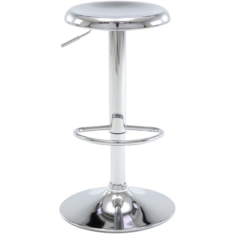 1Pc Bar Stools, Adjustable Height Swivel Bar Stools, Metal Airlift Barstools, Backless Counter Height Bar Chairs for Kitchen Dining Room Pub Cafe