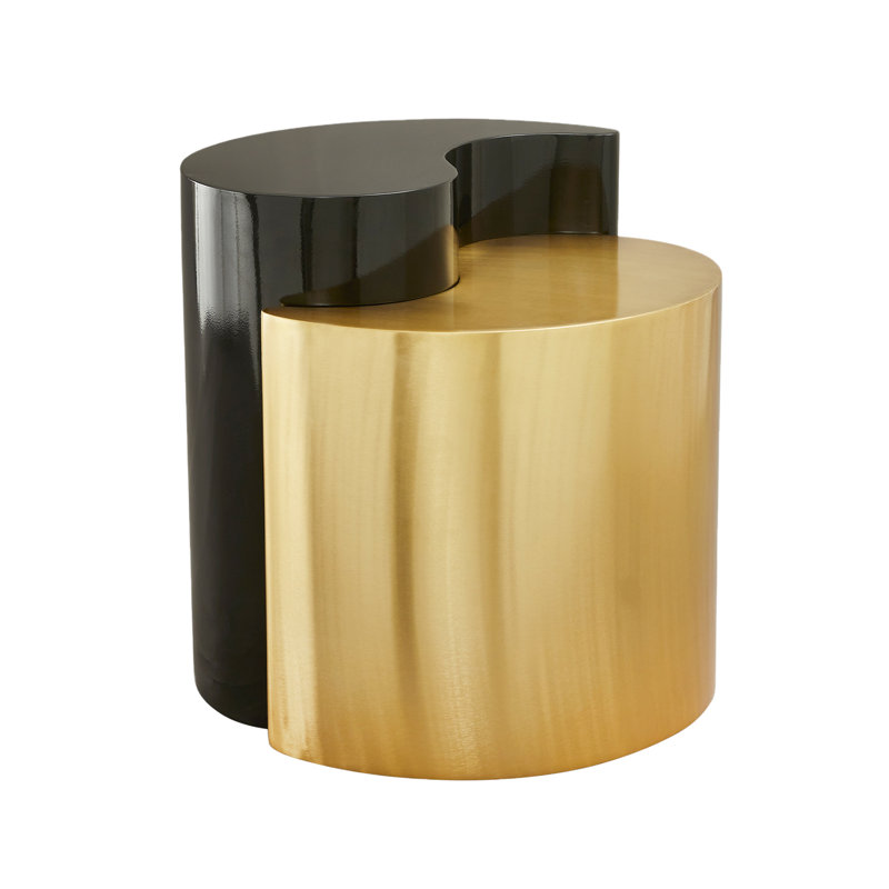 Table basse Addington, Noir et or