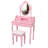 Makeup Vanity Table Set With 360Â° Mirror & Cushioned Stool - 4-Drawer Bedroom Dressing Desk-1762025774