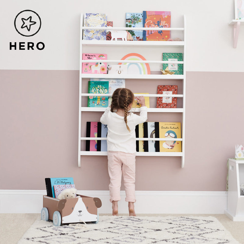 118cm H X 80cm W Kids Book Display, White