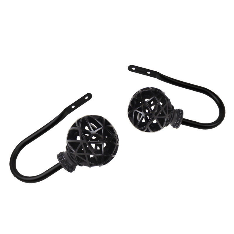 Accessoire de quincaillerie de rideau retenue Jalissa, Noir