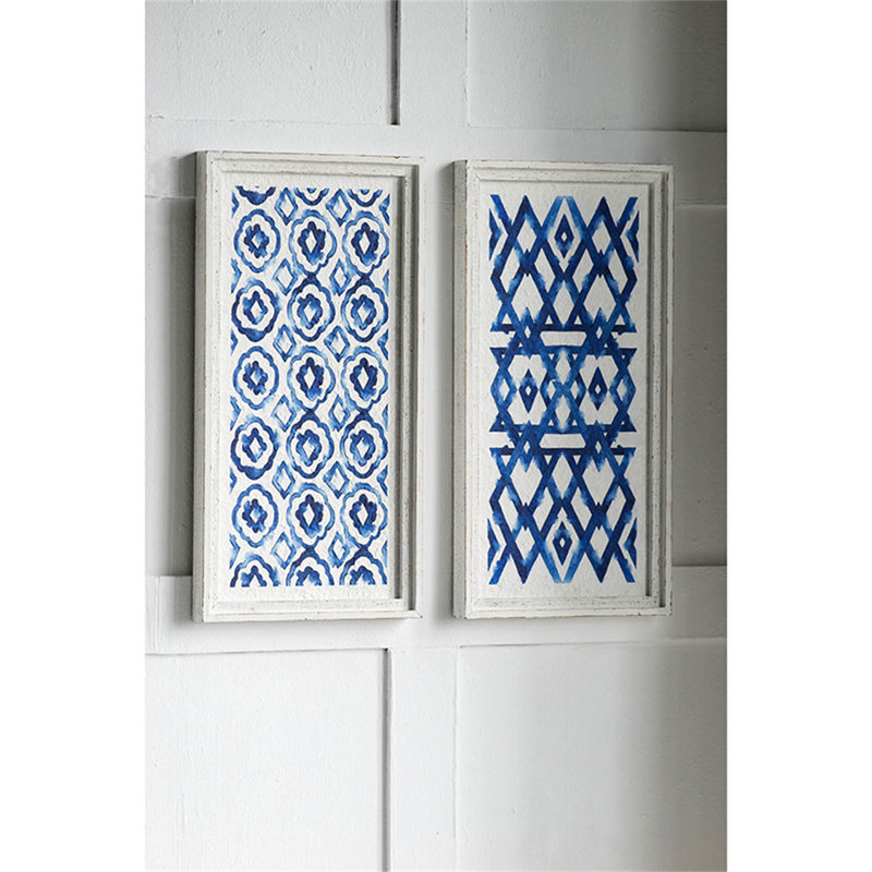 Ensemble de 2 sculptures suspendues, art mural moderne, 12,5 po x 24,5 po