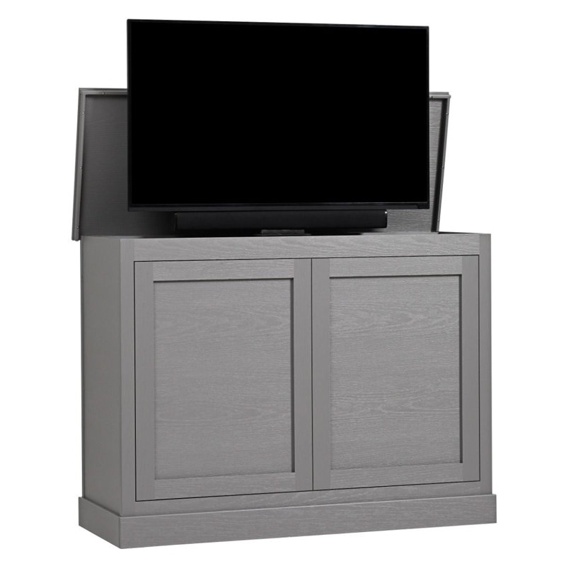 Meuble télé d'extérieur de luxe moyen pour l'extérieur, Gris côtier