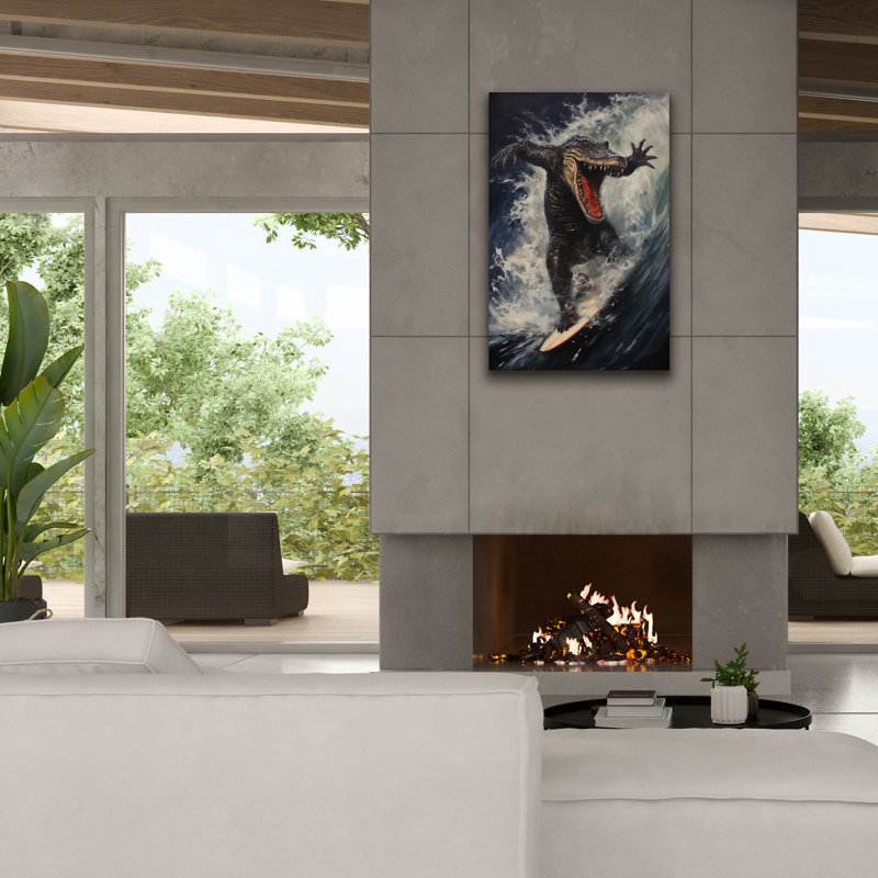 Trinx 'Wave Rider' by r3darch0n Canvas Wall Art, 40" H x 26" W