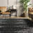 Martines Moroccan Shag Tasseled Performance Black/Gray Rug-1606554004