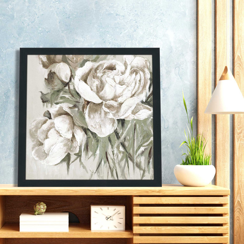 Raisons sentimentales - Peinture, L 31,5 po x H 31,5 po, Cadre noir