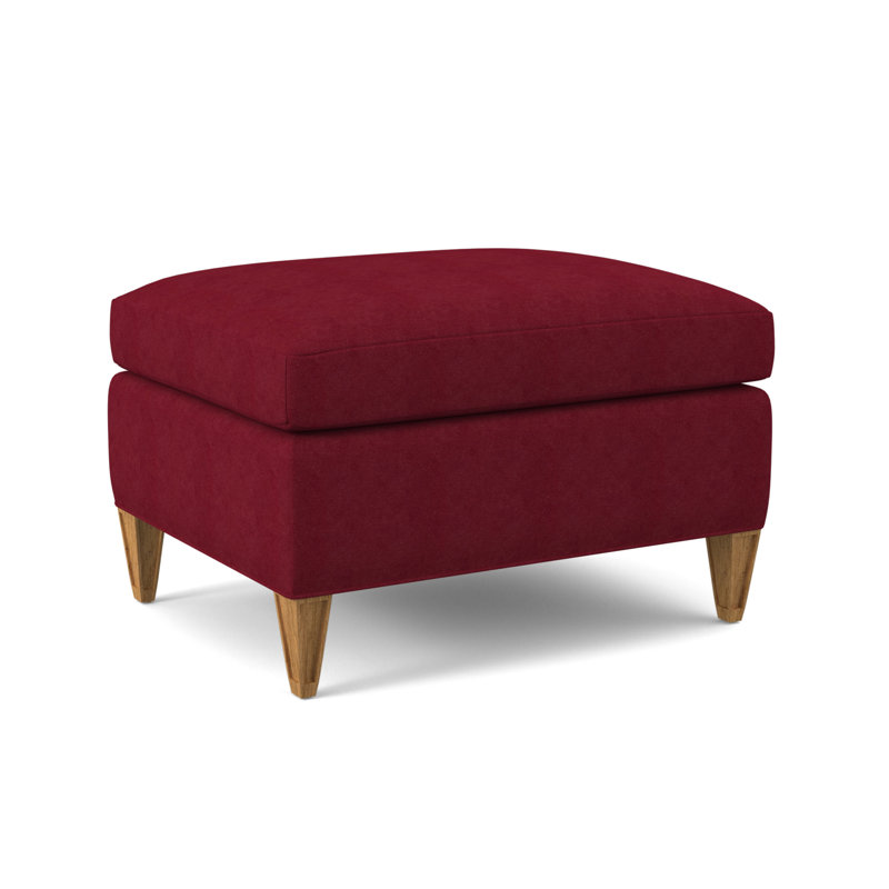 Repose-pieds rectangulaire 28 po Bristol, Ambre, Rouge Margaret