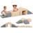 6PCS Climb And Crawl Activity Playset, Soft Foam Climbing Blocks Indoor, Toddler Play Climbing And Ball Pit With Slide Stairs And Ramp