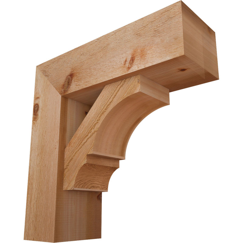 Support de bloc Balboa avec entretoise décalée, 24 x 24, Cèdre rouge occidental de l 8 po (scié brut)