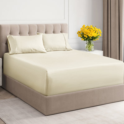 Ensemble de draps de luxe extra profonds - Ensembles de draps ultra doux et rafraîchissants
