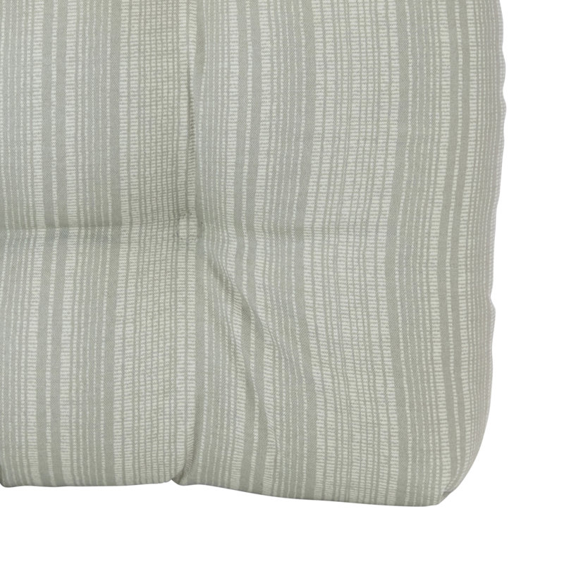  Wicker Solarium Indoor and Outdoor Chair Cushions for Patio Furniture, Kitchen and Dining Room, Water-Resistant Seat Pads, 19x18 Inches, 2 Count (Pack of 1), Boardwalk Stripe