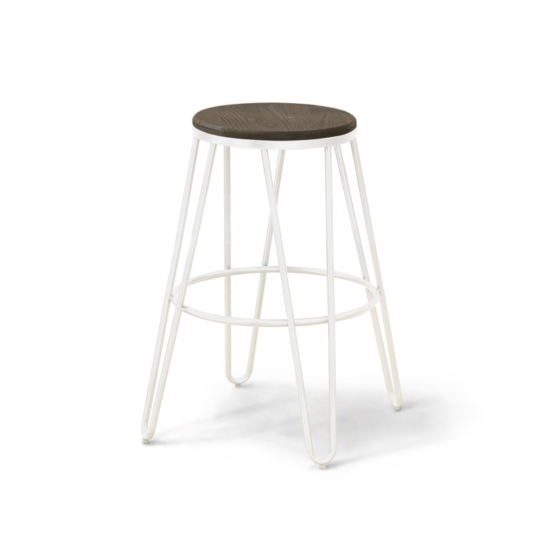Gilland 26" Round Counter Stool, White