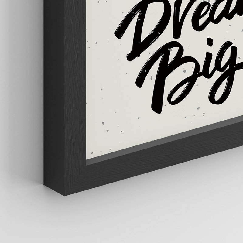 Élégant «Good Day», ensemble de 4 motifs inspirants sur papier, Noir, H 14 po x l 11 po x P 1 po