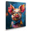 Curieux portrait de cochon bleu et rose-1005405287-1005405284