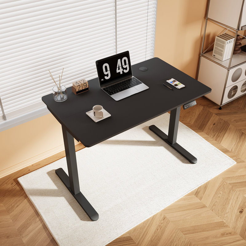 120*60*1.5cm, Electric Lift Desk Frame with Three Memory Functions, Black
