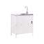 Outdoor Kitchen Cabinet with Sink VILAMA White