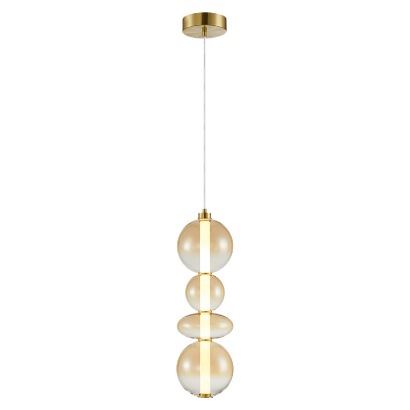 Chima 1 - Light LED Novelty Pendant, Gold colours