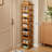 9-Tier Expandable Folding Bamboo Storage Rack, Space-Saving Storage Solution, No Assembly Required