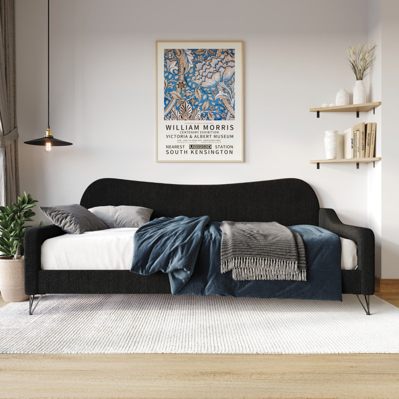 Birydiana Upholstered Daybed, Black