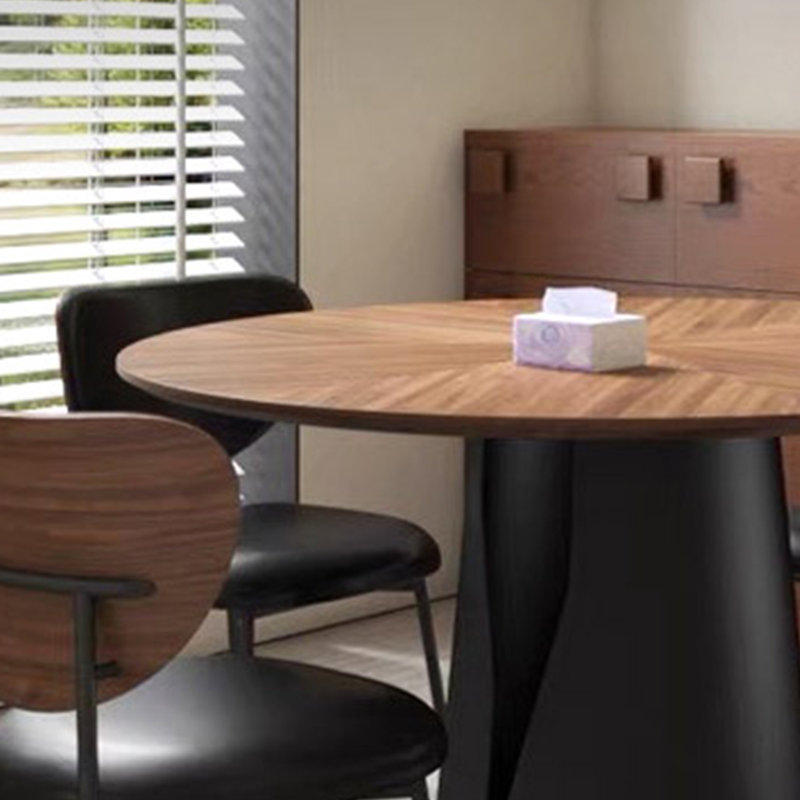 Table de salle à manger en noyer, H 39,37 po x L 29,52 po x l 39,37 po