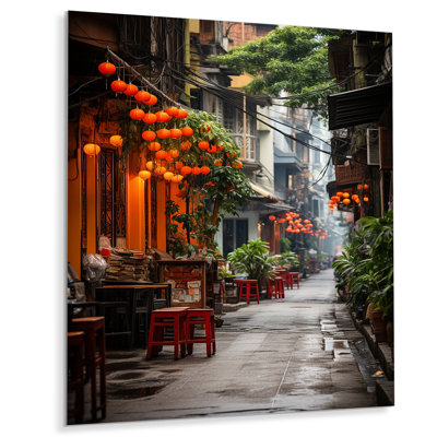 " Vietnam Hanoi Old Floral Quarter II - Vietnam Metal Art Print "