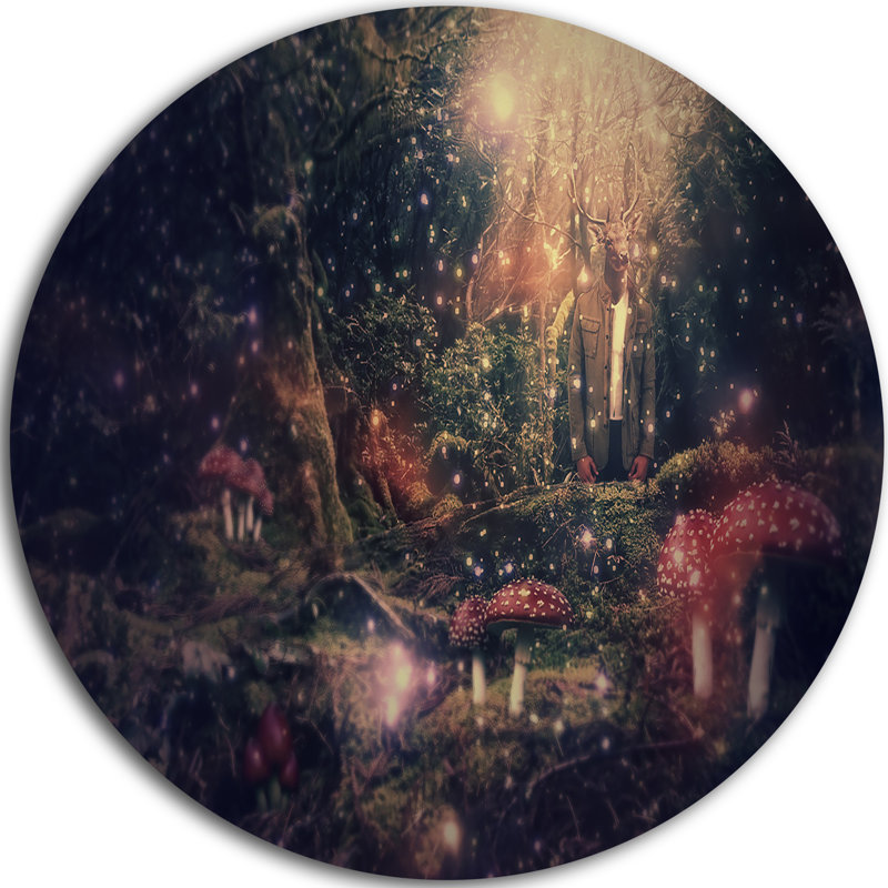Enchanted Forest Abstract Metal Wall Art, 23" x 23"