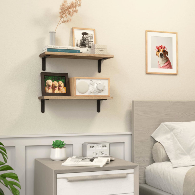 Tablette décorative rustique 2 pièces 2 pièces avec capacité de poids de 40 lb