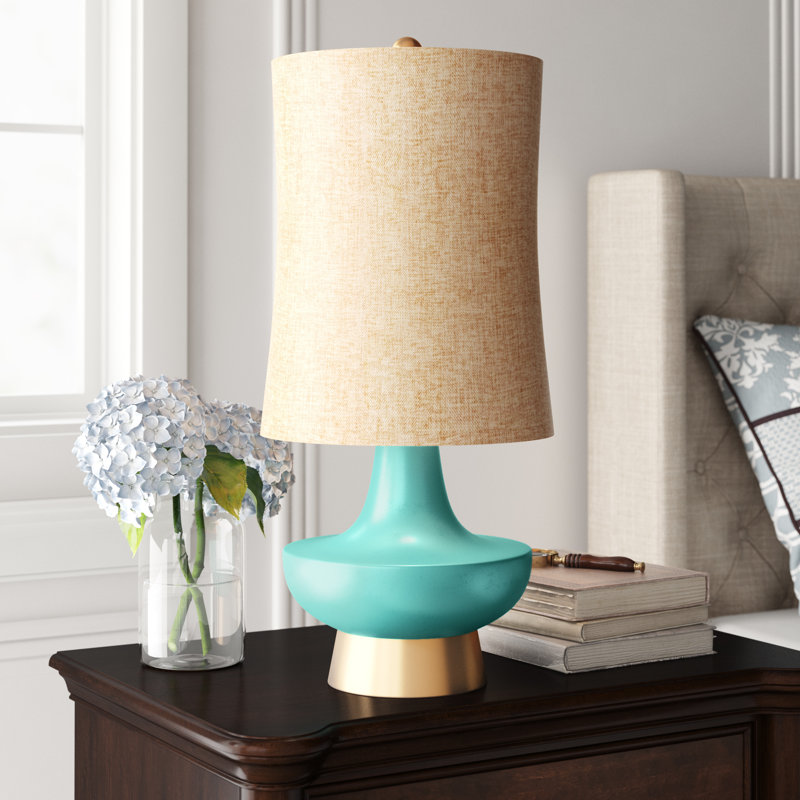 Lampe de table 27 po Belew, Turquoise