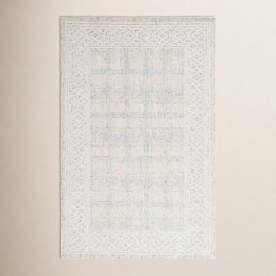Hand-Tufted Geometric Wool Rug